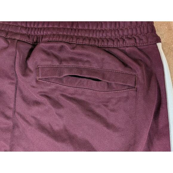 Adidas Originals Burgundy 3-Stripe Track Pants Joggers Women’s M - Picture 7 of 12
